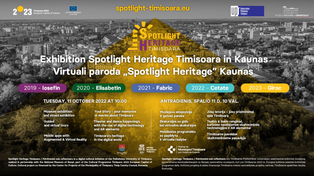 Exhibition Spotlight Heritage Timisoara in Kaunas – Virtuali paroda „Spotlight Heritage” Kaunas